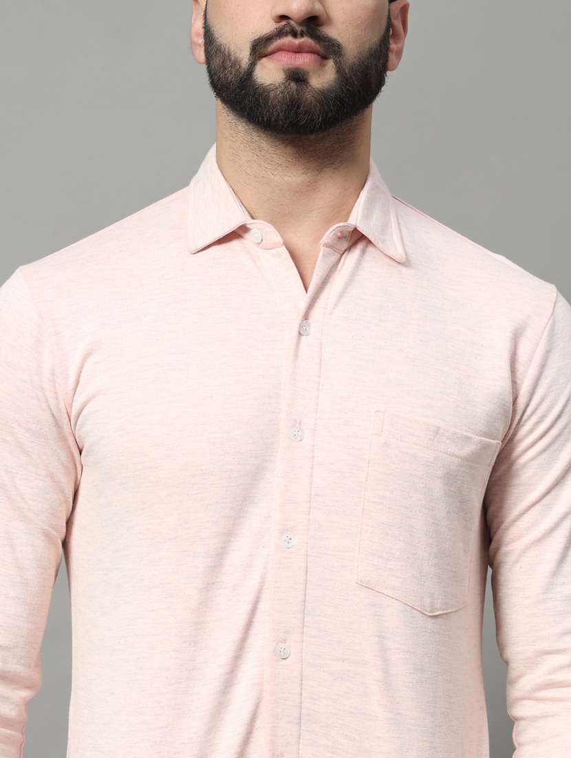 men solid long sleeve casual shirt - 21497122 -  Standard Image - 4