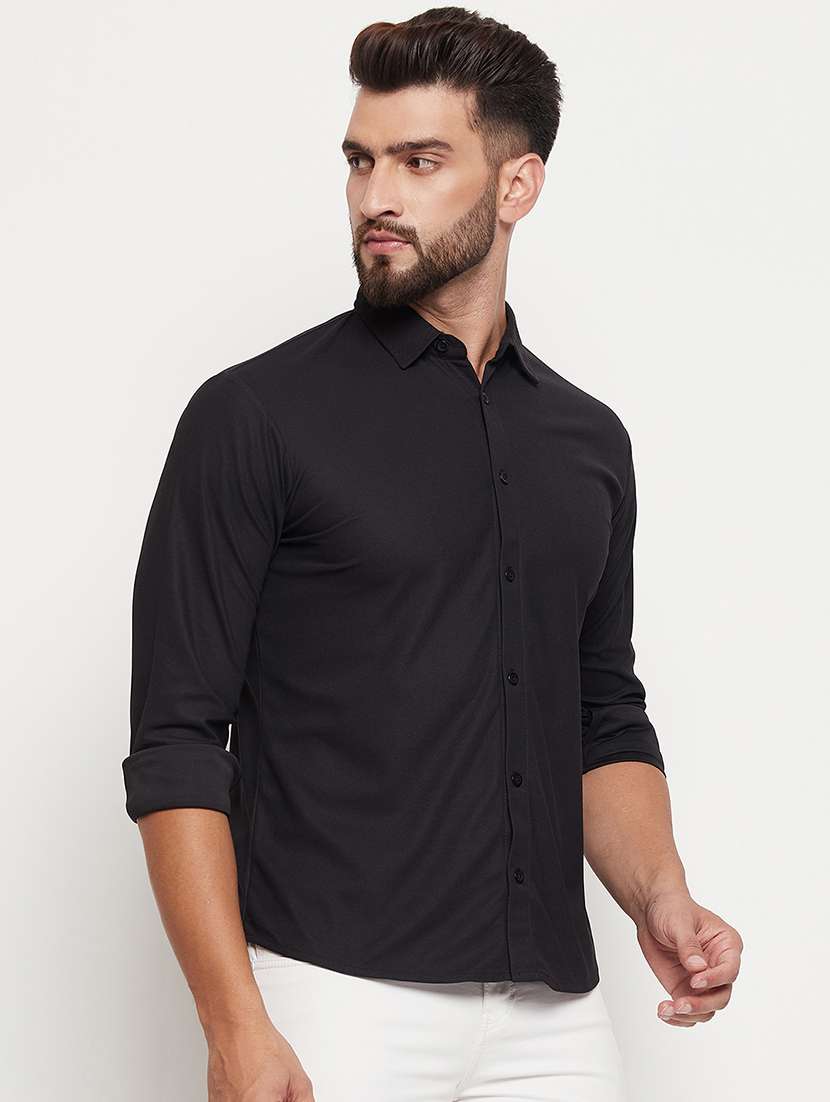 men solid long sleeve casual shirt - 21497124 -  Standard Image - 1