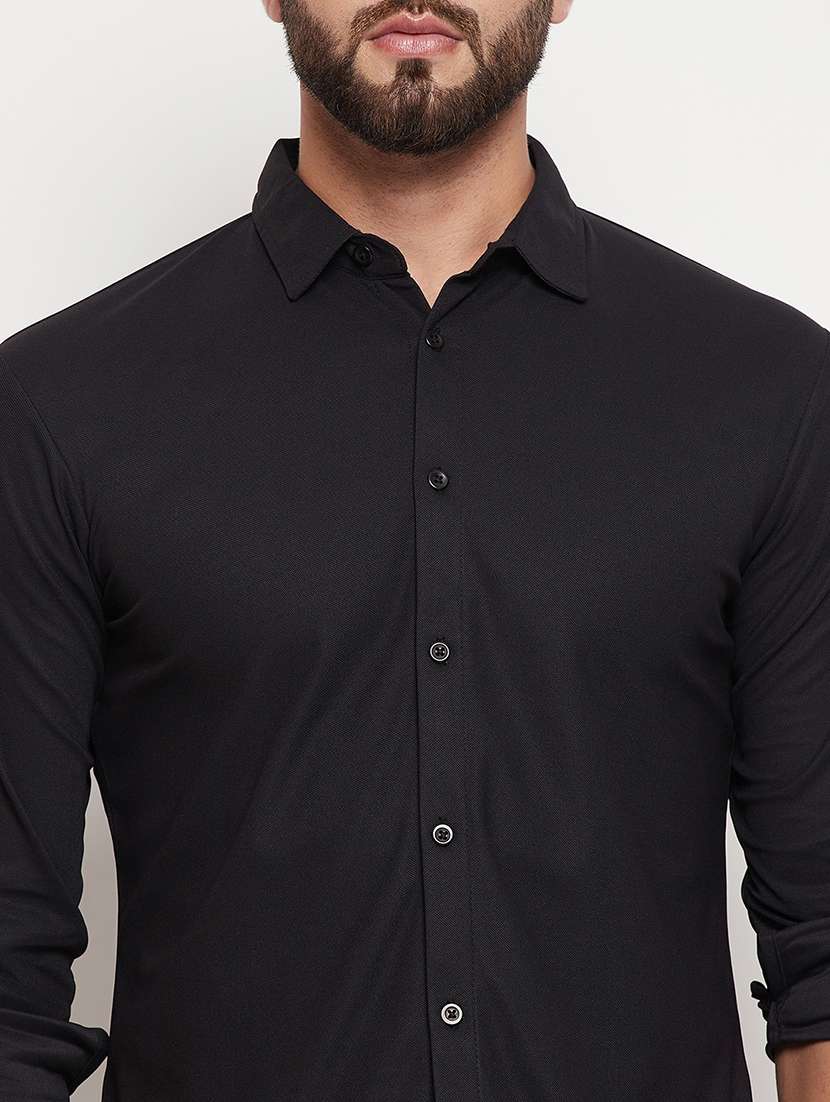 men solid long sleeve casual shirt - 21497124 -  Standard Image - 4