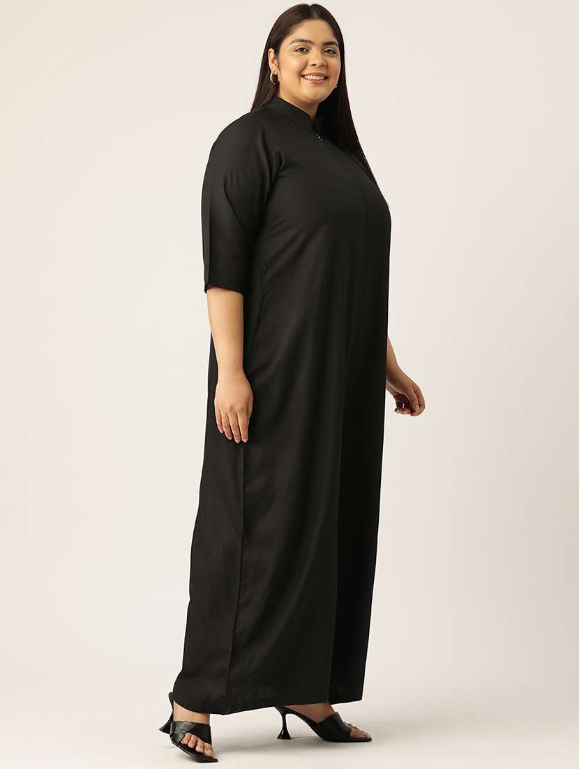 women casual solid full leg jumpsuit - 21497127 -  Standard Image - 1