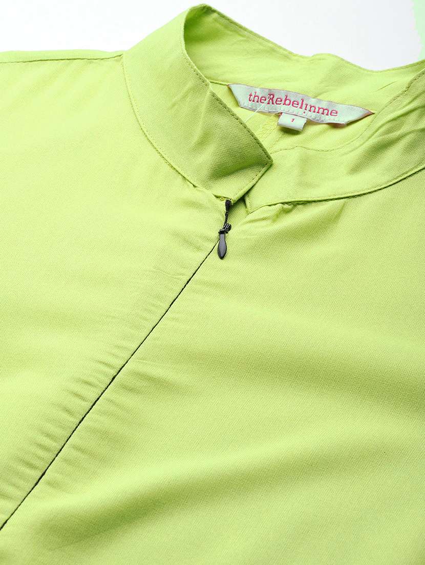 women mandarin neck solid full leg jumpsuit - 21497133 -  Standard Image - 4