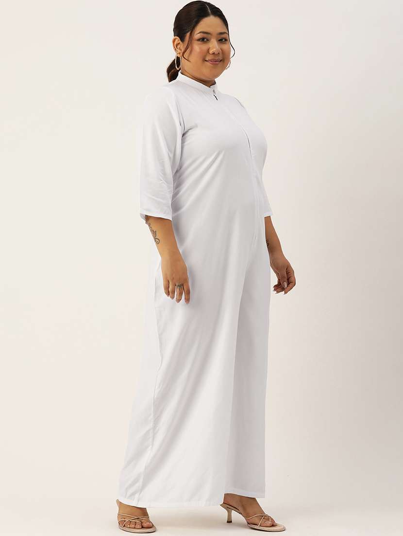 women casual solid full leg jumpsuit - 21497146 -  Standard Image - 1