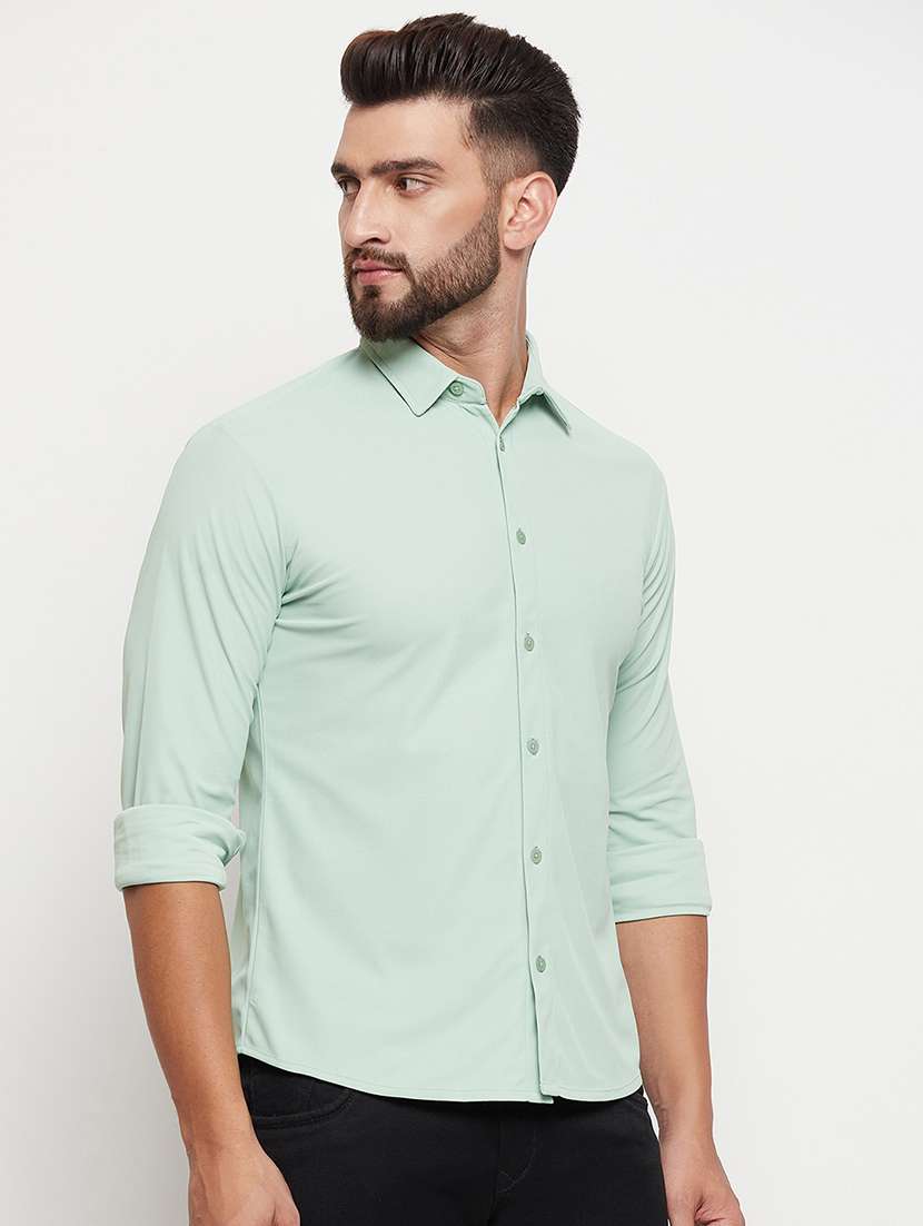 men solid long sleeve casual shirt - 21497149 -  Standard Image - 1