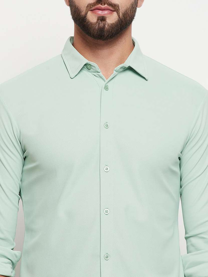 men solid long sleeve casual shirt - 21497149 -  Standard Image - 4