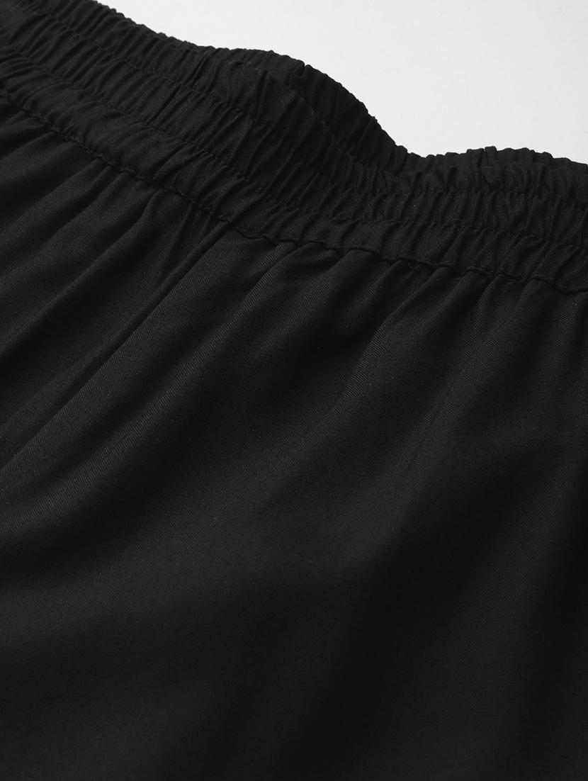 women high rise solid culottes trouser - 21497152 - Standard Image - 4