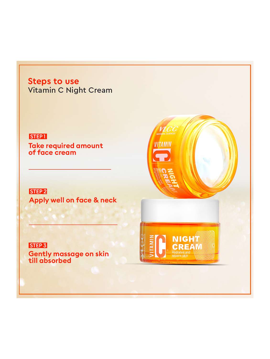 vitamin c night cream & bright glow serum facewash with vitamin c serum & mulberry combo - 21497154 -  Standard Image - 4