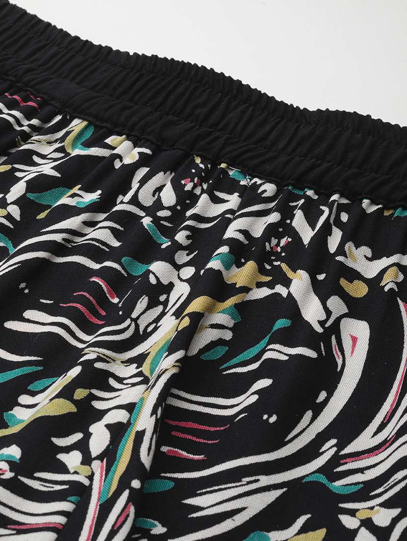 women high rise printed culottes trouser - 21497157 -  Standard Image - 4