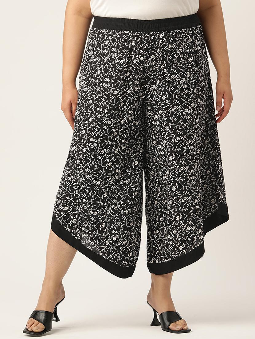 women high rise printed culottes trouser - 21497160 - Zoom Image - 0