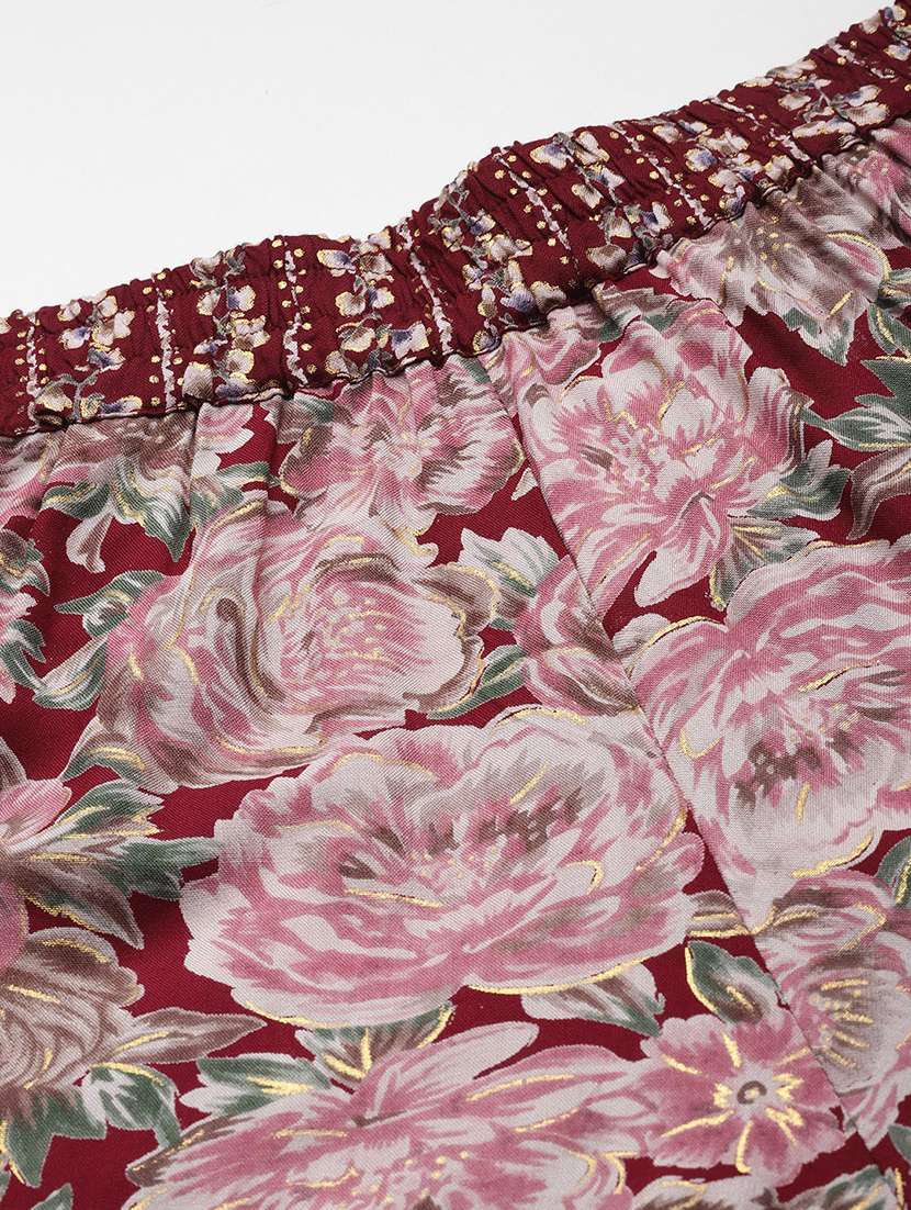 women high rise printed culottes trouser - 21497165 -  Standard Image - 4