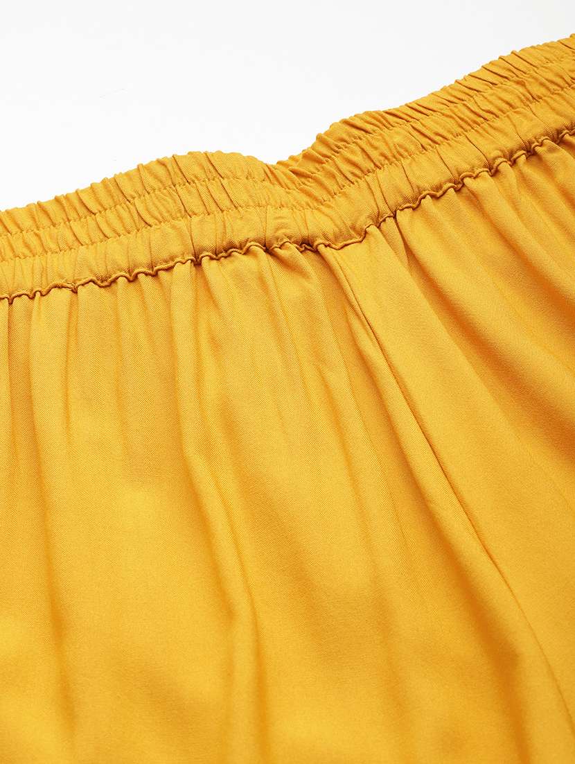 women high rise solid culottes trouser - 21497166 -  Standard Image - 4