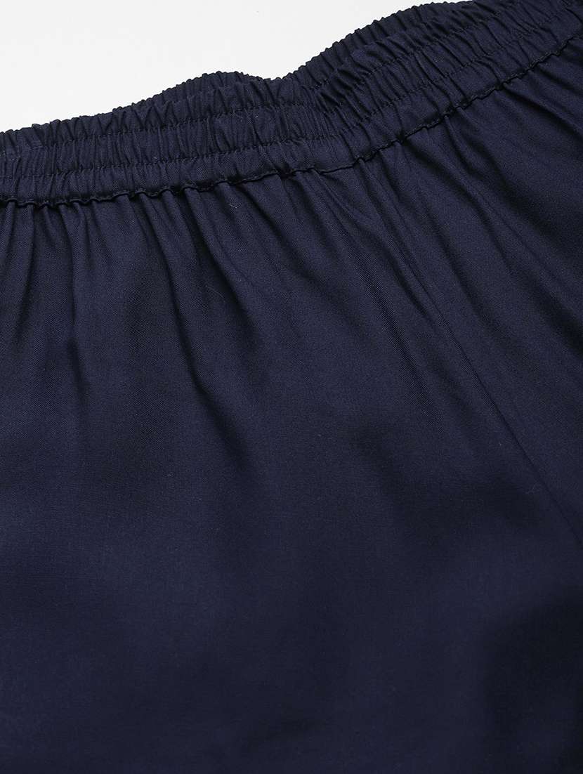 women high rise solid culottes trouser - 21497167 -  Standard Image - 4