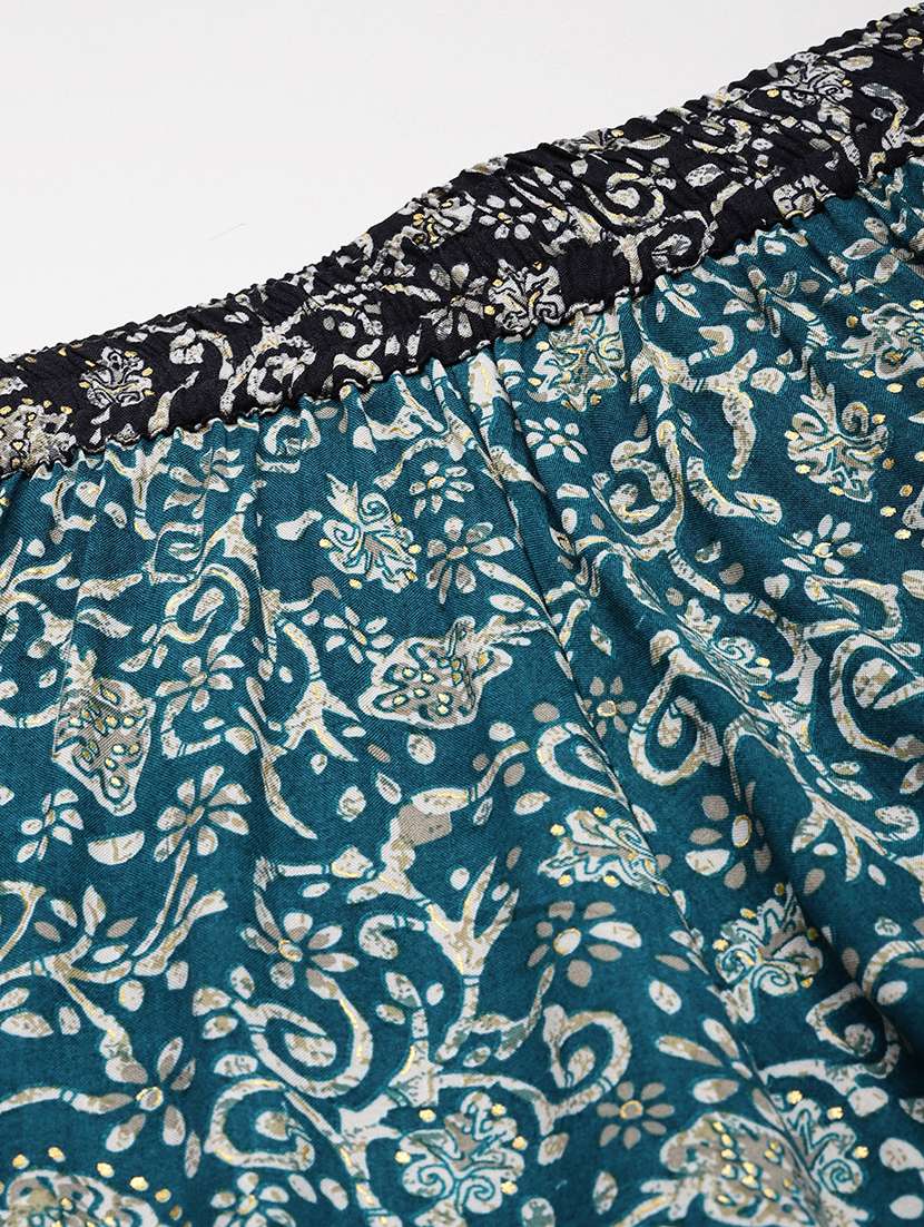 women high rise printed culottes trouser - 21497174 -  Standard Image - 4