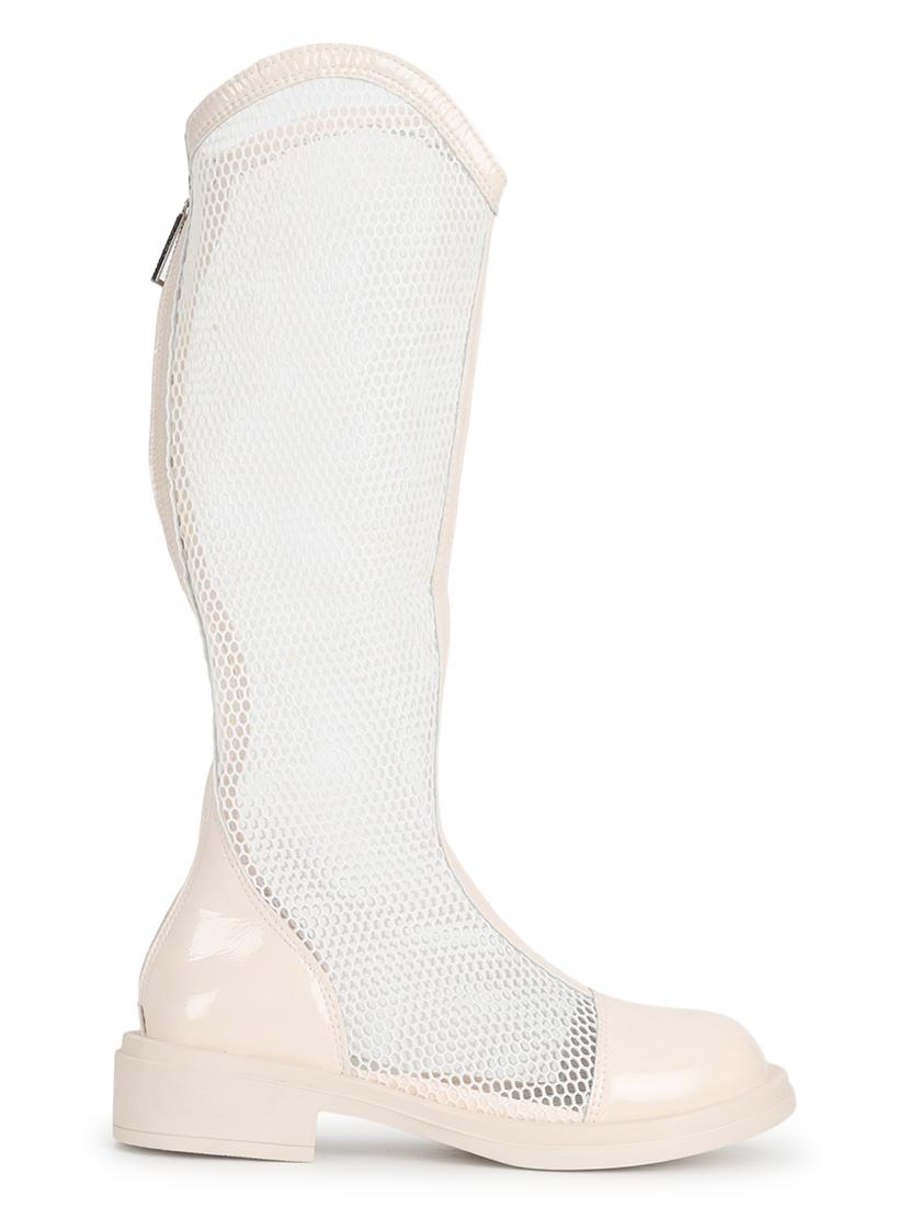 women beige knee length boots - 21497189 -  Standard Image - 1