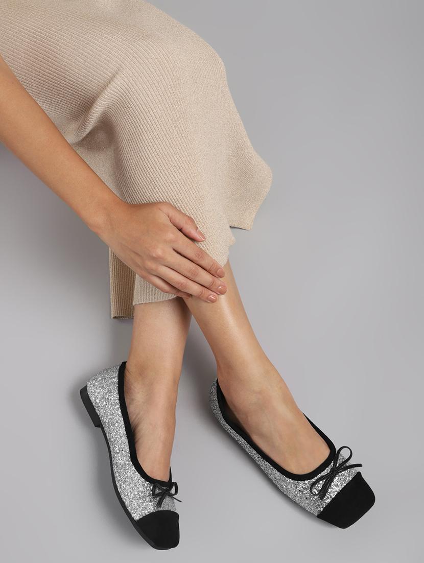 women silver slip on ballerina - 21497204 - Standard Image - 6