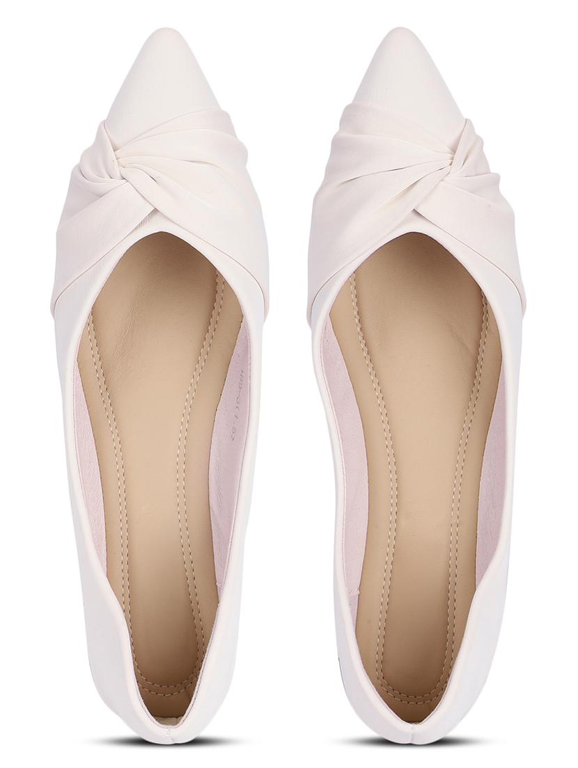 women cream slip on ballerina - 21497207 - Standard Image - 4