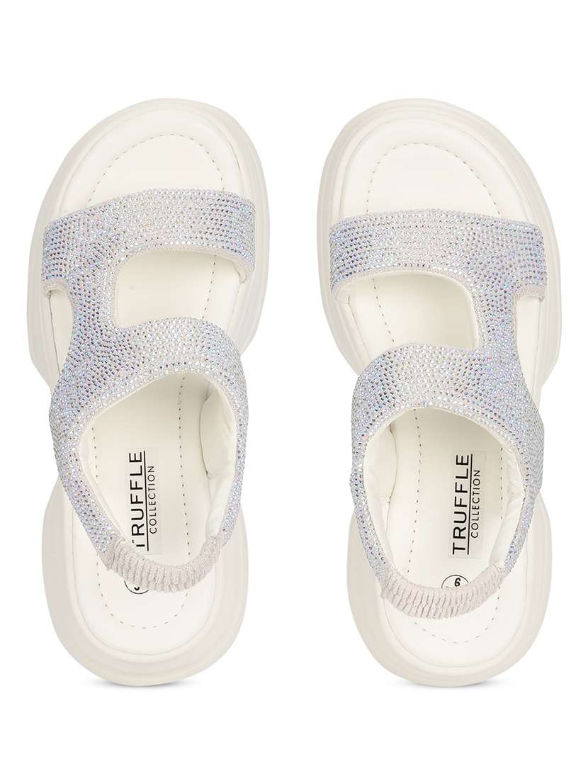 women white back strap sandal - 21497210 -  Standard Image - 4