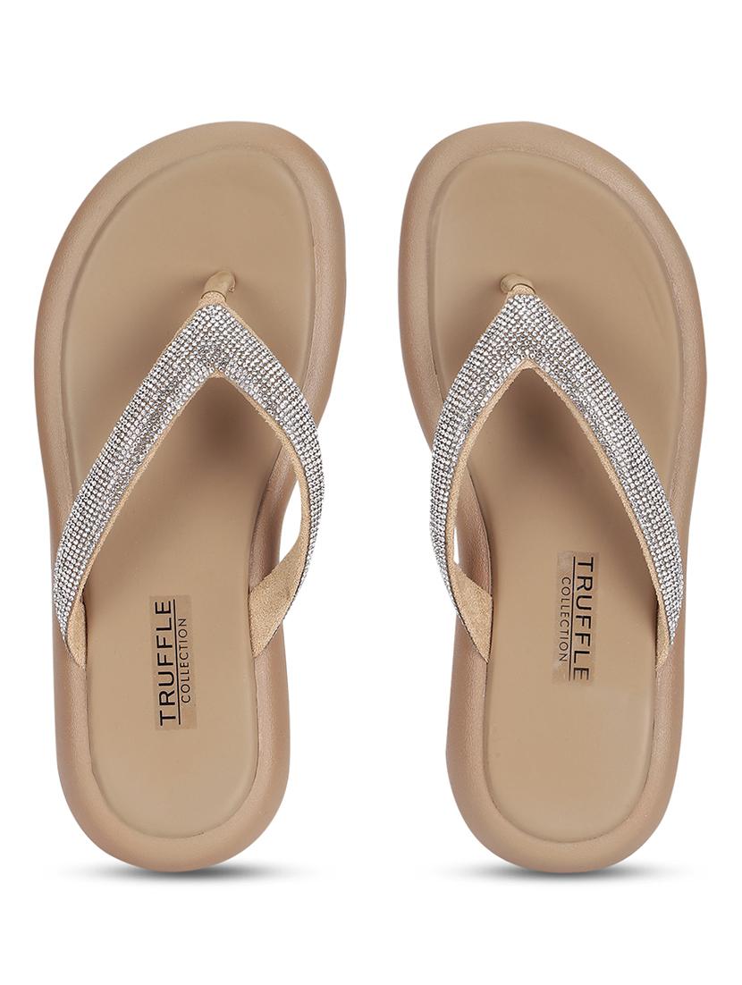 women nude embellished slippers - 21497215 - Standard Image - 4