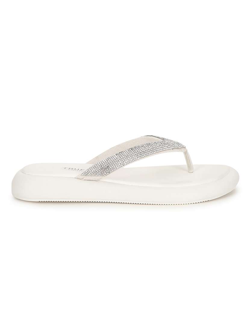 women white embellished slippers - 21497216 -  Standard Image - 1