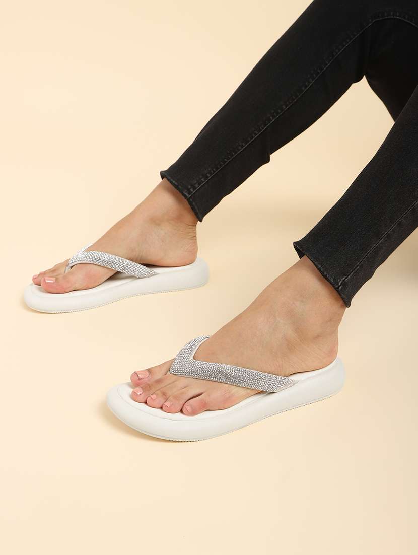 women white embellished slippers - 21497216 -  Standard Image - 6