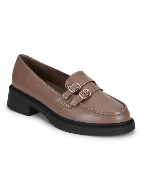 women brown slip on loafer - 21497229 - Standard Image - 0