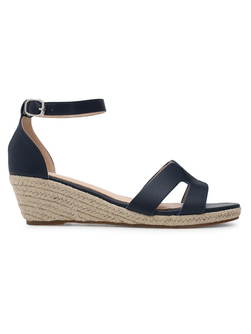 women navy blue ankle strap sandal - 21497244 - Standard Image - 1
