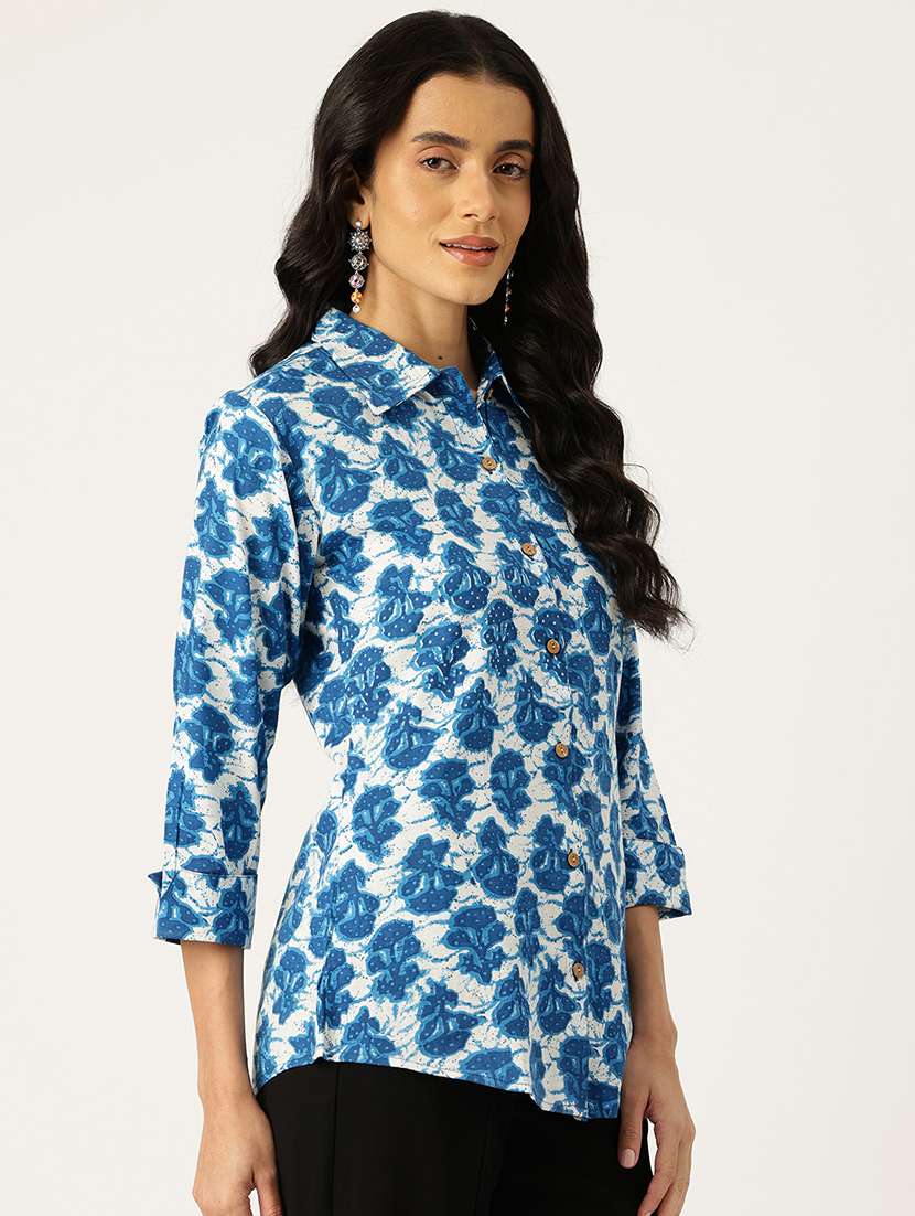 women collared printed regular shirt - 21497303 -  Standard Image - 1