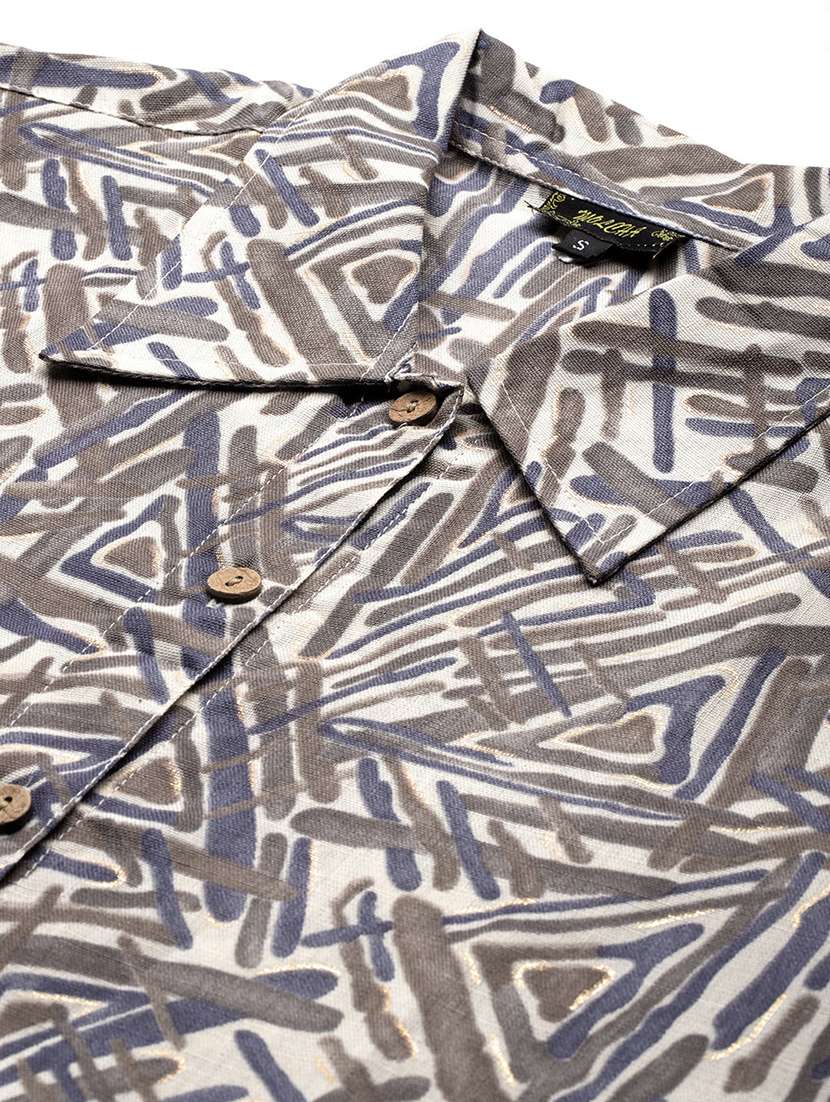 women collared printed regular shirt - 21497305 -  Standard Image - 4