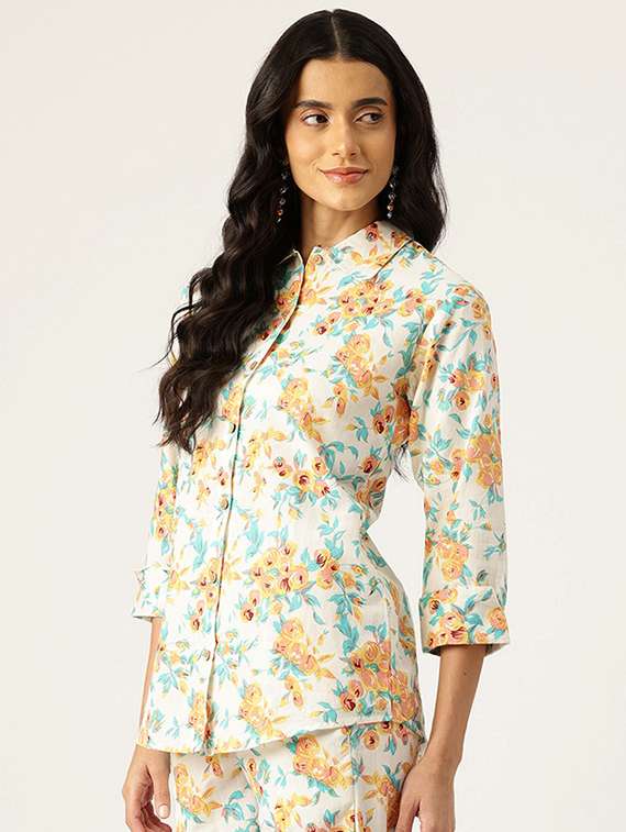 women collared printed regular shirt - 21497306 -  Standard Image - 1
