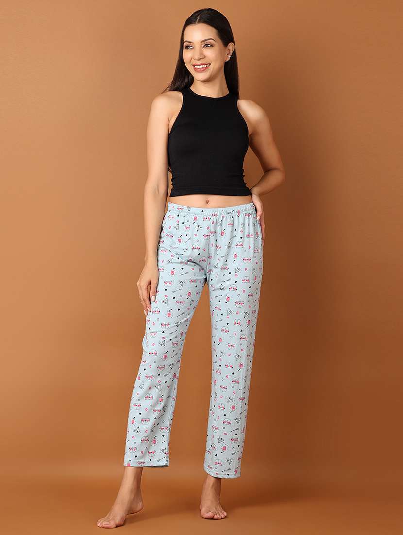 women light blue printed pajamas - 21497547 -  Standard Image - 4