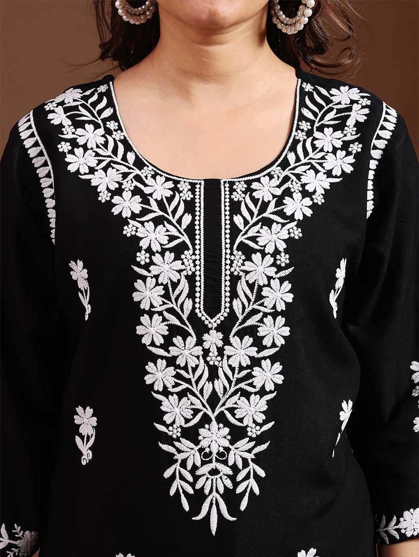 women three quarter sleeve kurta palazzo set - 21497886 - Standard Image - 4
