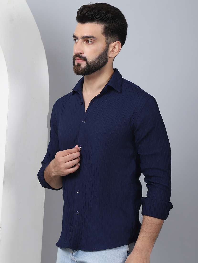 men solid long sleeve casual shirt - 21497926 -  Standard Image - 1
