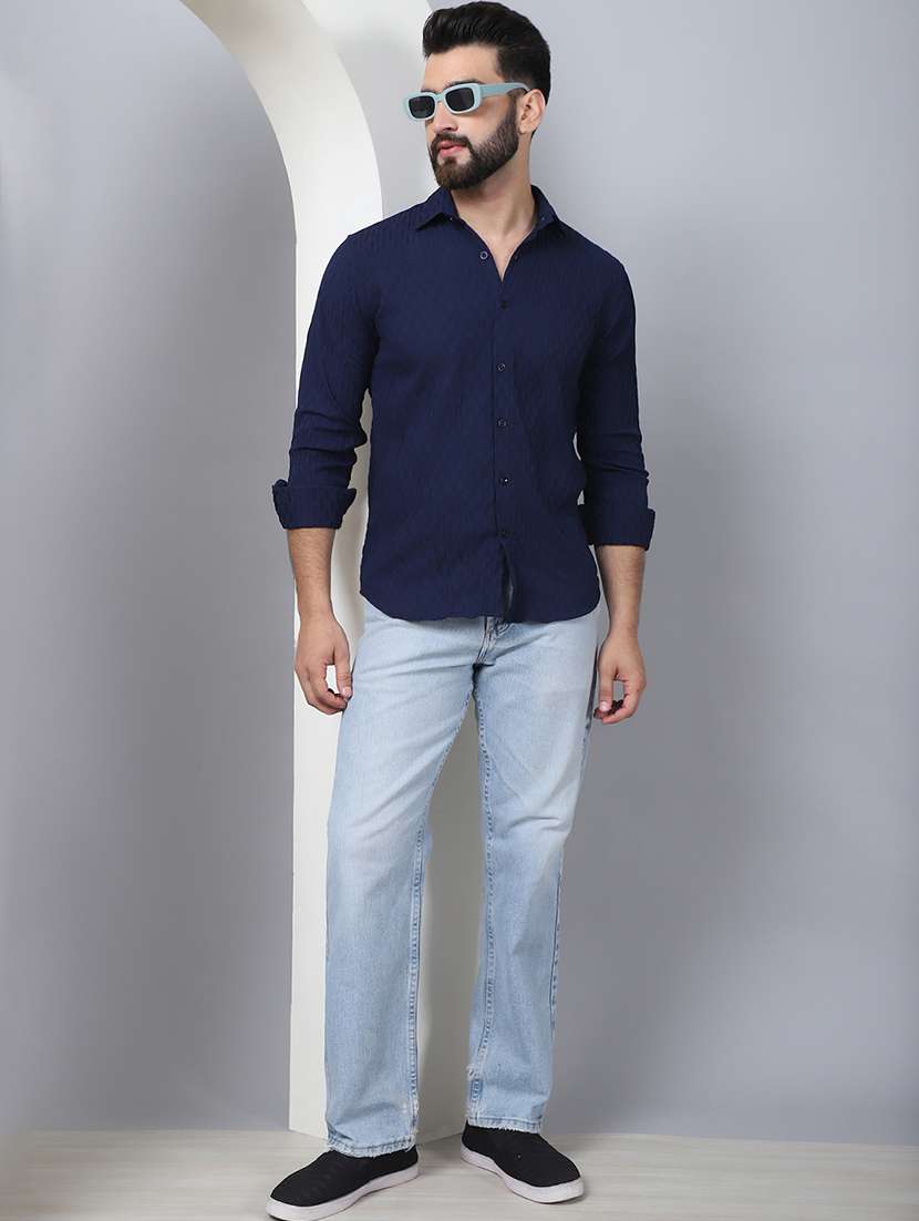 men solid long sleeve casual shirt - 21497926 -  Standard Image - 4