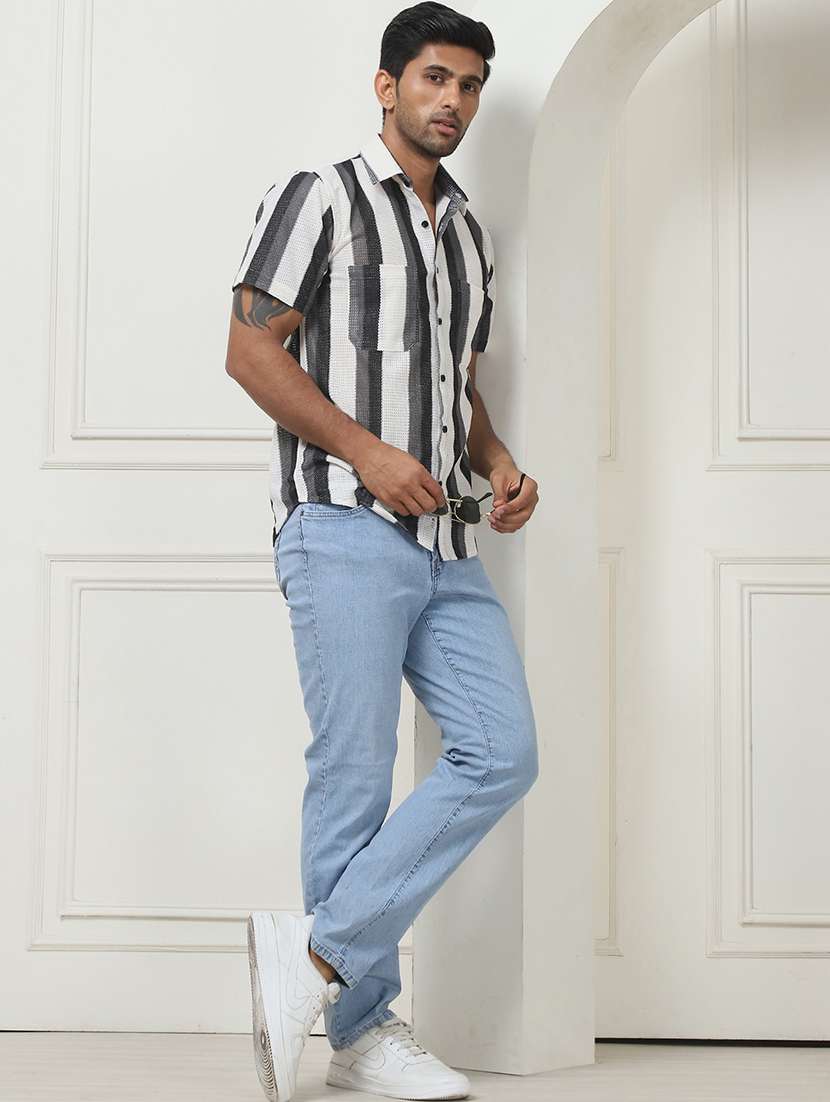 men striped short sleeve casual shirt - 21497929 -  Standard Image - 4
