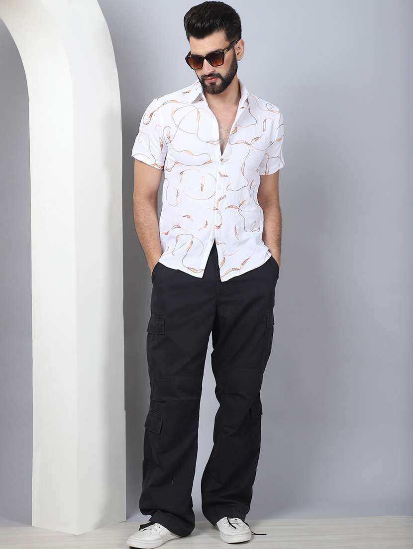 men solid with work short sleeve casual shirt - 21497938 -  Standard Image - 4