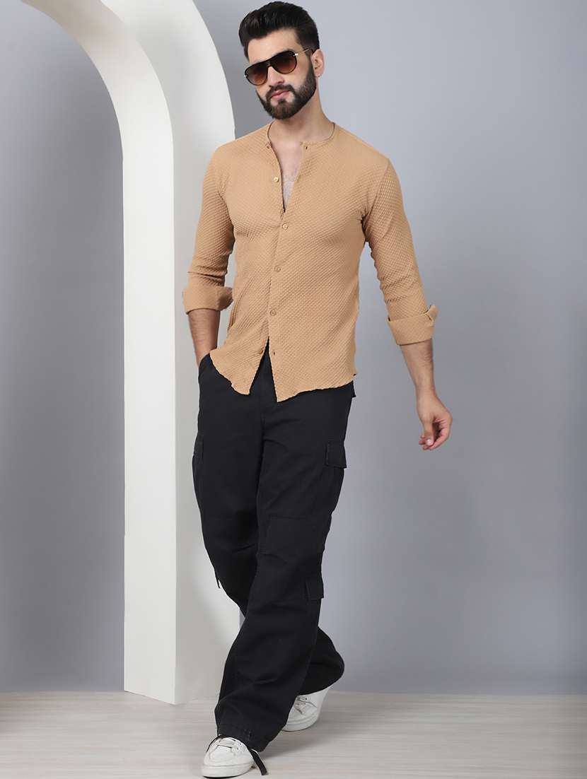 men self design long sleeve casual shirt - 21497941 - Standard Image - 4