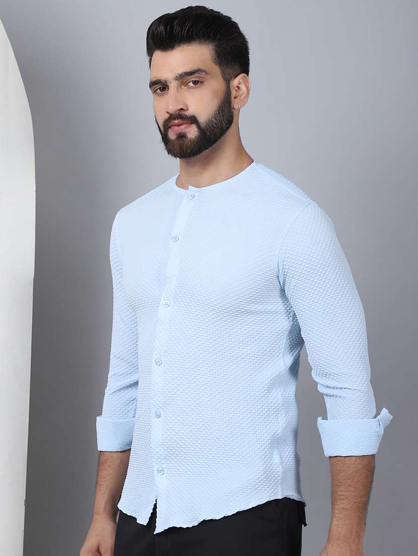 men self design long sleeve casual shirt - 21497942 -  Standard Image - 1