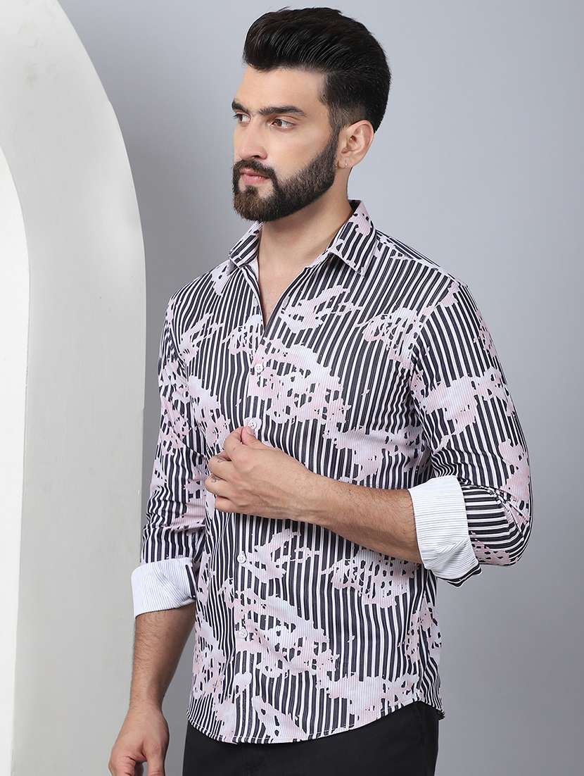 men printed long sleeve casual shirt - 21497948 -  Standard Image - 1