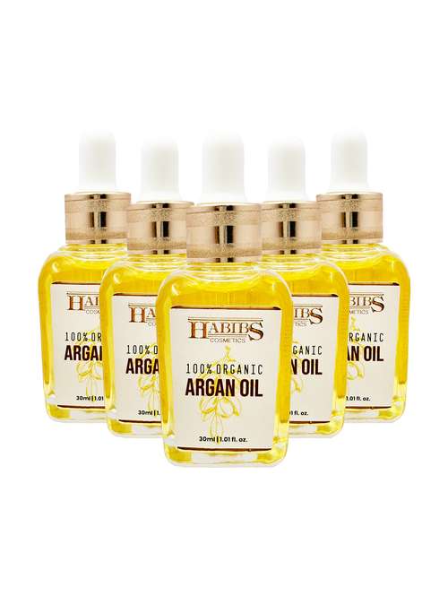 pack of 5 habibs 100 percent pure organic moroccan argan oil - 21498149 - Standard Image - 0