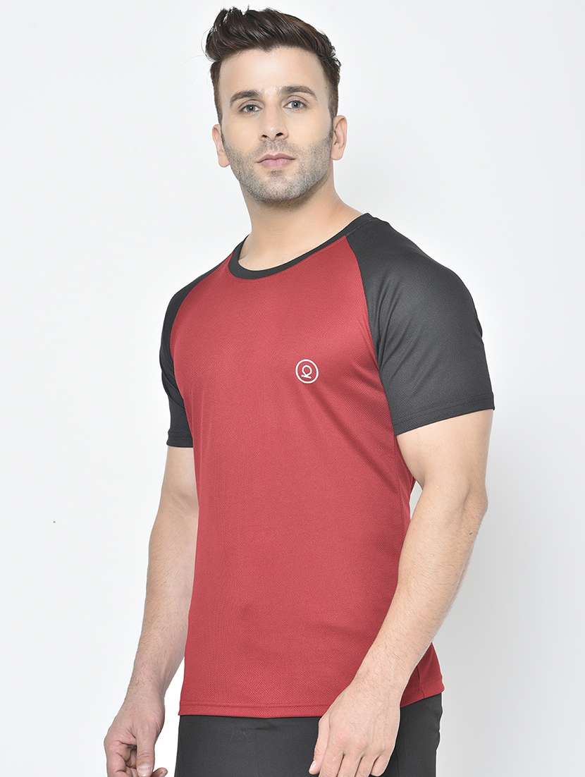 men color block active wear t-shirt