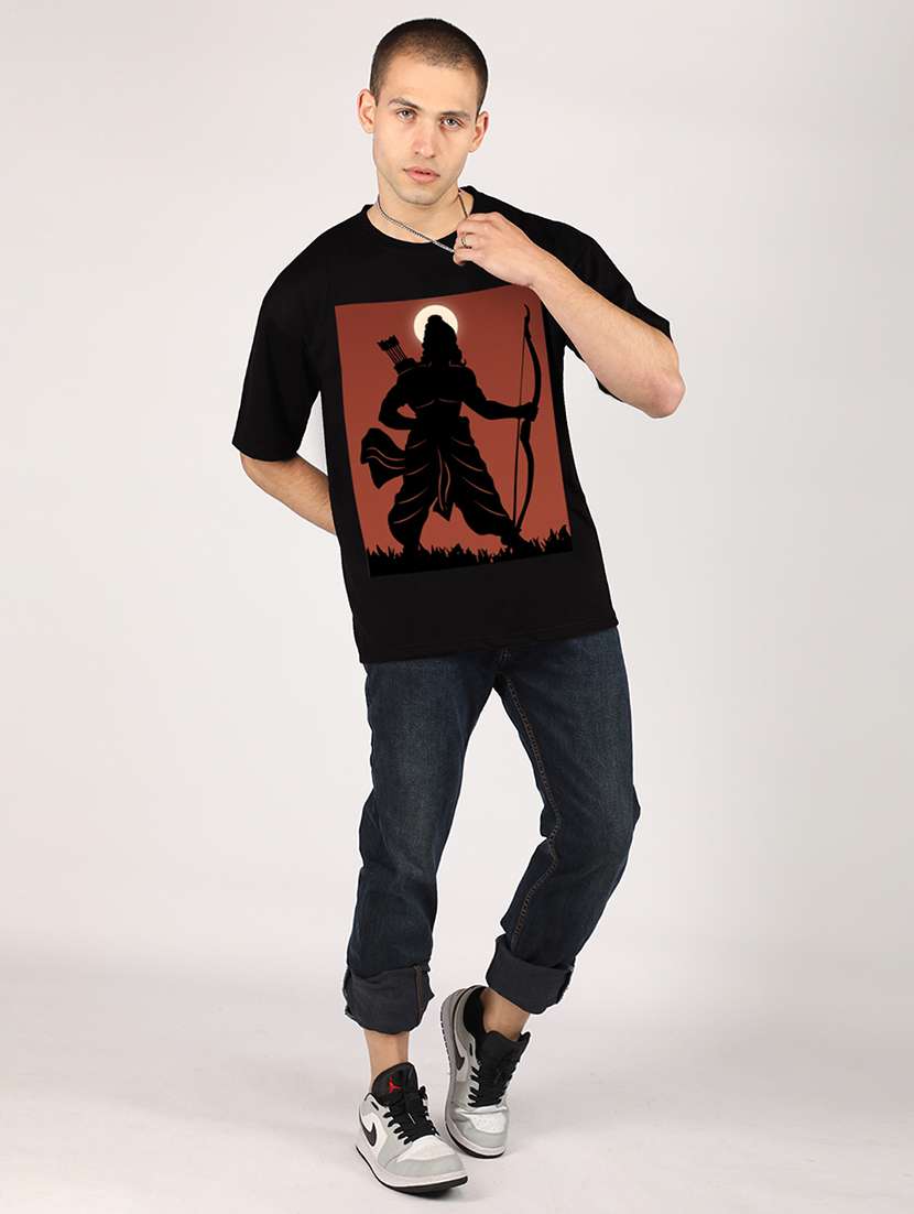 men short sleeve printed oversized t-shirt - 21498350 -  Standard Image - 4