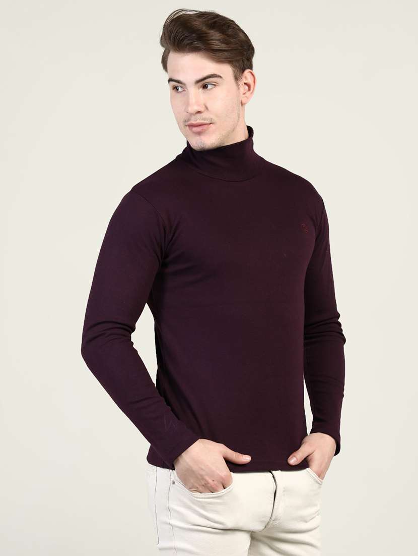men long sleeved plain t-shirt - 21498445 - Standard Image - 1