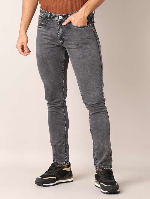 men grey plain jeans - 21498556 - Standard Image - 0