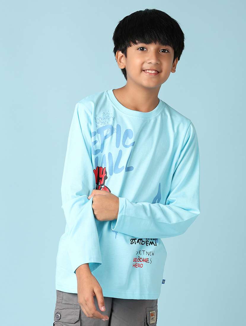 boys round neck graphic t-shirt