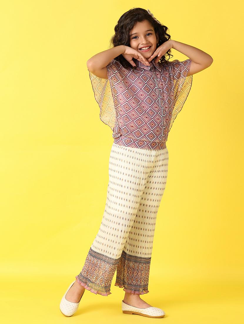 girls printed shorts sleeves twin set - 21498680 - Standard Image - 1