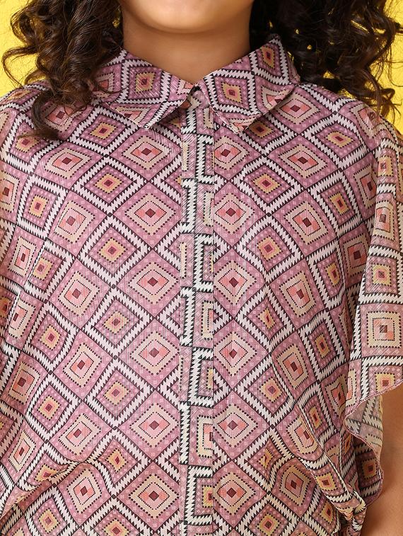 girls printed shorts sleeves twin set - 21498680 - Standard Image - 4