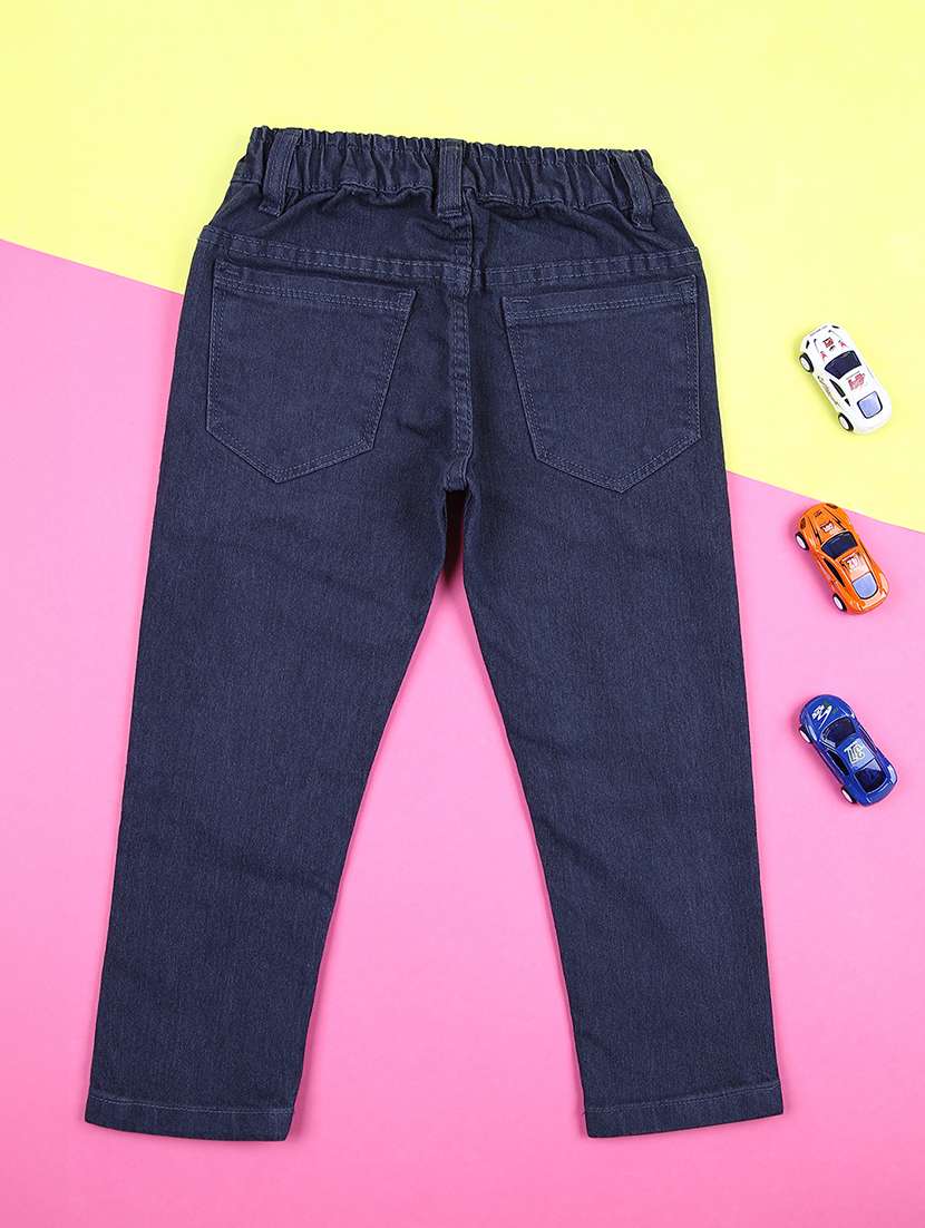 boys mid rise plain jeans - 21498686 - Standard Image - 1