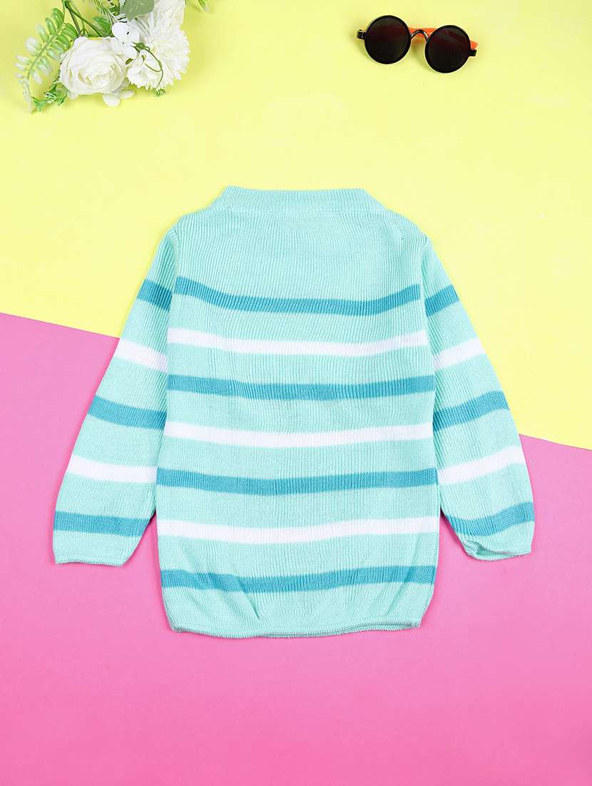 girls striped round neck sweater - 21498740 -  Standard Image - 1