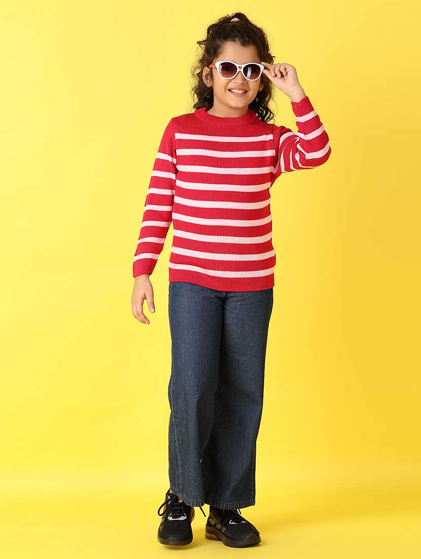 girls round neck striped pullover - 21498741 -  Standard Image - 4