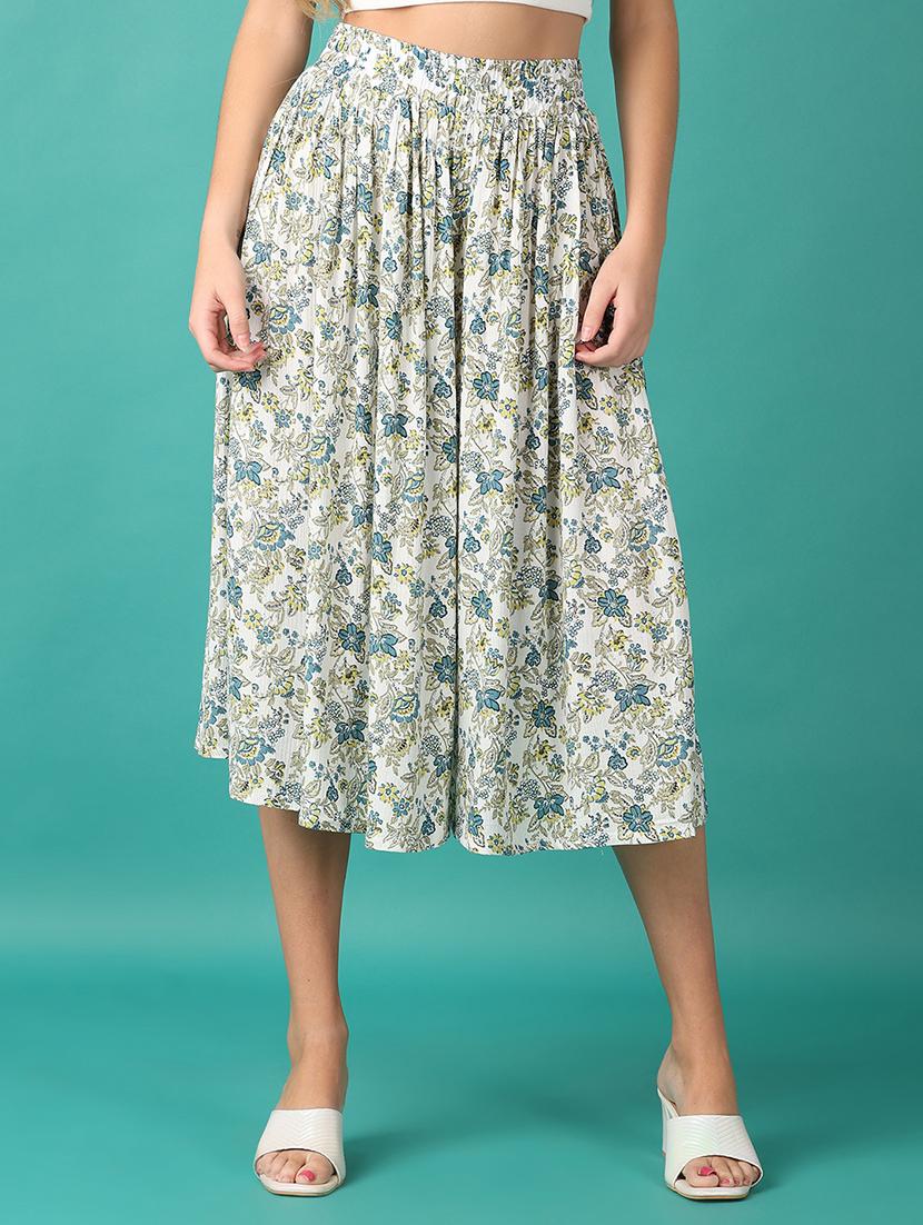 women white floral print skirt - 21498748 -  Zoom Image - 0