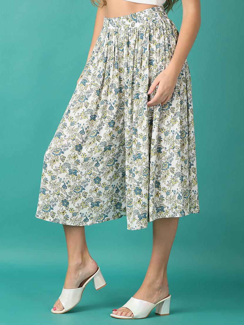 women white floral print skirt - 21498748 - Standard Image - 1